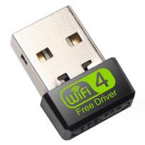 Be tvarkyklės Mini 150m belaidžio tinklo plokštė stalinis nešiojamasis kompiuteris USB belaidžio tinklo Wifi imtuvas 300 juoda