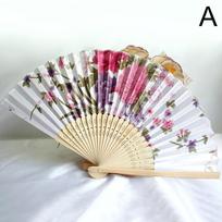 Kinų japonų stiliaus šilko vėduoklė sulankstoma vėduoklė Vestuvių vėduoklė Menas Dovanos Šokių Rankinė Ventilė Vintažinis bambuko sulankstomas rankinis gėlių ventiliatorius
