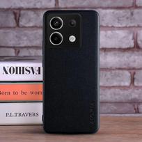 Dėklas Xiaomi Redmi Note 13 Pro Plus 4G 5G coque Prabangus tekstilė Odinis minkštas dangtelis funda for redmi note 13 pro dėklas capa Redmi Note 13 4G juoda