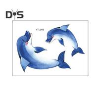 Tamsoje šviečiantis „Dolphin“ tualeto lipdukas Nuimamas lipnus vandeniui atsparus PVC Svetainės sienos Menas Vonios kambario tualeto dangčio dekoravimo lipdukas mėlyna