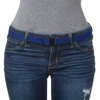 Stretch Belt No Show Flat Buckle Non-Slip Backing mėlyna