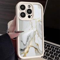Skirta iPhone 16 15 14 Pro Max 13 Pro 12 Mini 11 XR XS smūgiams atsparus marmurinis raštas matinis TPU minkštas dangtelis iPhone 13 balta