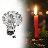 5 Pieces Candle Clips Candlestick Holder Clamps Bar Churches Christmas Tree for Parties C
