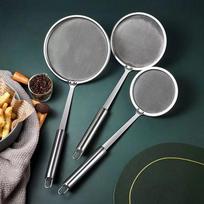 Oil Separator Spoon Oil Filter Household Kitchen 304 Stainless Steel Slotted Spoon Hot Pot Oil Soup Separation Foam 100 Mesh Ultra Fine 32*10cm