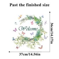 Sveiki namo Šviežiai žali dekoratyviniai sienų lipdukai aplink duris Miegamojo viniliniai lipdukai 30x40cm žalia