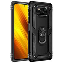 skirtas POCO X3 NFC dėklo dangtelio dangtelis, tvirtas karinis smūgiams atsparus automobilio laikiklio žiedo dėklas, skirtas POCO X3 Pro buferiui, skirtas POCO X 3 for POCO X3 Pro yellow