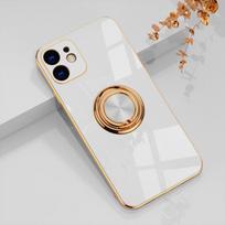 Prabangus padengtas metalinis žiedo laikiklis, atsparus smūgiams dėklas, skirtas Infinix Note 8i 10 11 12 30 40 Pro 4G 5G X683 X693 X695 G88 G96 galinis dangtelis Infinix NOTE 10 balta