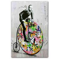 Grafiti menas Banksy plakatas balerina Abstraktus Spalvų drobės paveikslas svetainei, darbo kambariui, koridoriui, namų dekoracija muralas Be rėmo 21*30cm No Frame
