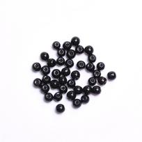 Kūrybingas natūralus apvalus juodas agatas akmens karoliukai Tarpiklis Laisvi karoliukai 4 6 8 10 12 mm Skirtas pasidaryk pats karoliai, apyrankės papuošalai 40Pcs 4mm