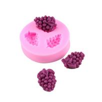 1 vnt šokolado formos vynuogių formos pyrago skarda 3 ertmių saldainių silikono kepimo formos padėklas pink