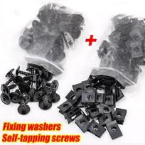 Savarankiški sriegiantys varžtai Metalinis tvirtinimo spaustukas Automobiliui Motociklui U formos spaustukas su varžtu Antikorozinė apsauga Spaustukas Varžtas Skardos rinkinys 10Set(20pcs)