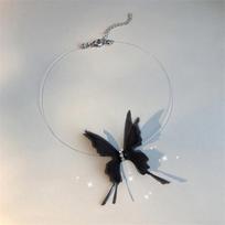 Fashion Super Fairy Lace Butterfly Chokers Necklaces Transparent Chocker Party Neck Jewelry Accessories Collar juoda