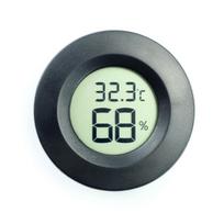 Mini higrometrinis termometras su 4 padėties stulpeliais, °C/°F elektroninis drėgmės temperatūros jungiklis juoda