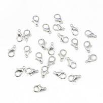 Retro metalinis pasidaryk pats omaro užsegimas papuošalų jungtis karoliukais vėriniams ir apyrankėms 12mm, 10 pcs/package sidabras