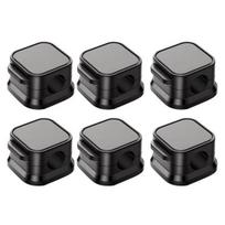 6 vnt. Magnetiniai kabelių laikikliai-organizatoriai, lipnūs kabelių valdymo spaustukai, laidų, telefono, USB įkroviklio kabelių laikikliai 6pcs juoda