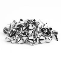 50 vnt. Piniginės Rankinės Kūgio Formos Kojelės Kniedės Spygliukai Odos Amatų Reikmenys (Juoda 10mm)