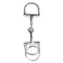 DShaped Snaffle Keychain Durable Silver DRing ZineAlloy Horse Snaffle Bits Key Ring