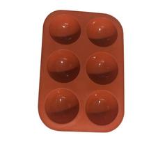 3D 6 Holes Half Ball Silicone Chocolate Mold Sphere Cake Baking Mold