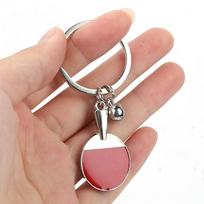 PinG Pong Ball Bat Alloy Keychain Table Tennis Racket Key Ring Souvenir Gift