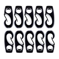 10Pcs Black Plastic Bungee Hooks Bungee Rope Rowing Boat Tie Cord Hook Reusable Boats Shock Cord Hook Easy to Install