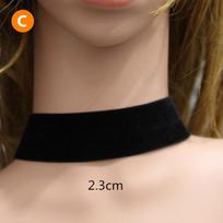 Juodas Velvet Choker kaklo kaspinas Goth Moterų kaklo grandinėle Sexy brown