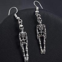 Vintage Skeleton Skull Dangle Auskarai Moterims Papuošalai Vakarėlis Helovino dovanos 5.2cm