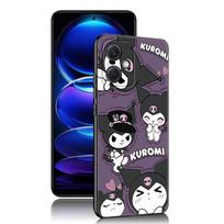 Mielas Sanrio Kuromi Juodas Silikoninis Telefono dėklas Xiaomi Redmi Note 10 11 11S 12 13 4G 8 9 11T Pro 5G Plus 8T 9S 10S 12S Redmi Note 13 4G