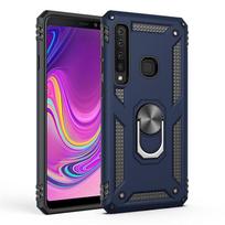 Skirtas Samsung Galaxy A6 A7 A8 A9 2018 Case prabangaus automobilio magnetinio žiedo šarvai telefono dėklas, skirtas Galaxy J2 Pro J3 J5 2017 J4 J6 Plus J7 For A6 2018 tamsiai mėlyna