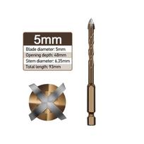 12 vnt. šešiakampio koto plytelių grąžtų rinkinys, stiklo grąžtas, mūro grąžtų rinkinys, 3–12 mm grąžtas, keramikos grąžtas, plytelių gręžimo įrankių rinkinys 5mm žalvaris