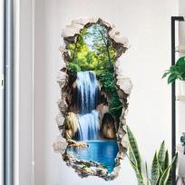 3D rudens kraštovaizdžio sienų lipdukas, kūrybinis tapetų fonas biuro virtuvėje