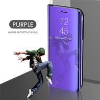 Prabangus išmanusis veidrodinis dėklas, skirtas „Xiaomi Mi 13T 12T 11T 10T 9T Pro Coque“, skirtas „Mi 14 13 12 11 Lite Ultra“ odiniam atverčiamam telefono dėklui For Mi 10T-10T Pro violetinė