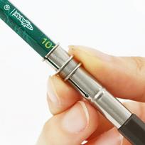 Dual Head Pencil Extender Holder Lengthener-Art Pencil Eyeliner Makeup Pencil beige