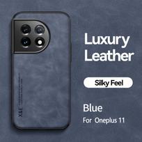 For Oneplus 11 5G Case Luxury Leather Soft Silicone Phone Case For OnePlus 11 5G OnePlus11 6.7inch Magnetic Holder Back Cover For Oneplus 11 mėlyna