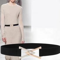 Buckle Waist Belt For Women, Elastic Waistband Decoration Dress, Suit, Elastic Waistband, And Versatile, Fashionable Waist Seal One Size juoda