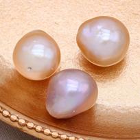 3 natūralių gėlavandenių netaisyklingų perlų karoliukų rinkinys „pasidaryk pats“ papuošalams 3Pcs beige