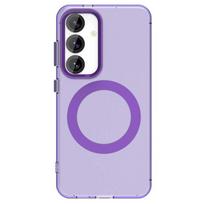 For Samsung S24 FE Case Cover Samsung Galaxy S24 FE Capas Annular Magnetic Matte Clear Wireless Charging Fundas Samsung S24 FE For S24 FE violetinė