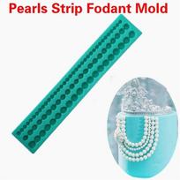 Pearls Strip Chocolate Mold Fondant Silicone Molds for Cake Decorating Baking Tools Kitchen Accessories blue