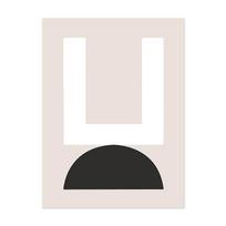 Minimalistinis abstraktus linijinis sienų menas Šiuolaikiniai freskos plakatai ir spaudiniai svetainės dekoravimui. Paveikslėlio interjero drobės tapyba 21cm×30cm NoFrame