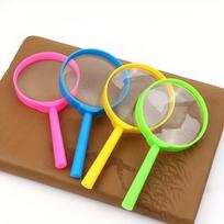 5 vnt. 3X Atsitiktinės spalvos Rankinis didinamasis stiklas Nešiojama didinamoji lupa Skaitymo stiklo lęšis Vaikams Tikrinimo didinamasis stiklas Skaitymui Spalvotas 60 mm 5pcs Random color