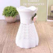Šiuolaikinė gėlių vaza Balta Rožinė Mėlyna Plastikinė Vaza Gėlių vazonas Krepšelis Nordic Home 8.5*10*16cm