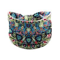 Wide Sweat Turban Absorbing Terry Ring Headband Knotted Headwrap Fashion Accessory žalia