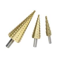 4-32mm/4-20mm/4-12mm Pakopinis Kūginis Grąžtas Priedai Auksinis Greitapjovis Plienas 4-12MM