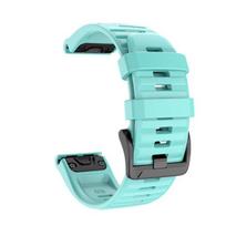QuickFit 26mm 22mm Laikrodžio Dirželis Garmin Fenix 7X 7 Pro Sapphire Solar Silikoninis Apyrankė Fenix 8 E 6X 6 Pro 5X 5 Plus Quickfit 22mm žalsvai mėlyna