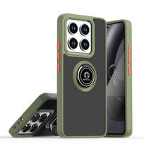 Šarvuotas matinis dėklas Xiaomi 14T Pro 5G dangtelis žiedas magnetinis laikiklis stovas smūgiams atsparus Coque Fundas For Xiaomi 14T žalia