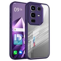 Transparent Silicone Case For Infinix Note 50 40 Pro Note50 note40 Pro Plus 40S 40X 50X 4G PC Back TPU Bumper Shockproof Cover Infinix Note 40S violetinė