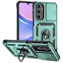 For Samsung Galaxy A56 5G Case Magnetic Ring Holder Armor Phone Case for Galaxy A56 A 56 Slide Camera Protect Back Cover For Galaxy A56 žalia