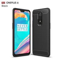 Oneplus 6 A6000 A6003 dėklas Atsparus smūgiams Silikoninis buferis Minkštas silikoninis TPU galinis dangtelis Matinis telefono dėklas Oneplus 6 Oneplus6 A6000 OnePlus 6 juoda