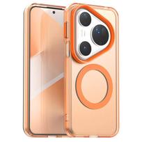 Magnetic For Huawei Pura 80 Ultra Case Magsafe Wireless Charging Cover Huawei Pura 80 Pro+ Pura 80 Ultra Matte PC Phone Cases Huawei Pura 80 oranžinė