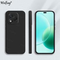 For Honor 400 Lite Case Original Liquid Silicone Back Cover Honor 400 Lite Case For Honor 400 Lite Camera Protector Phone Case Honor 400 Lite juoda