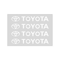 4 vnt. Automobilio durų rankenų lipdukai Padangų galinio vaizdo veidrodėlio lipdukai Emblema Toyota Gr Trd Yaris Hilux Corolla Prius Avensis Emblema Auris Rav4 toyota balta